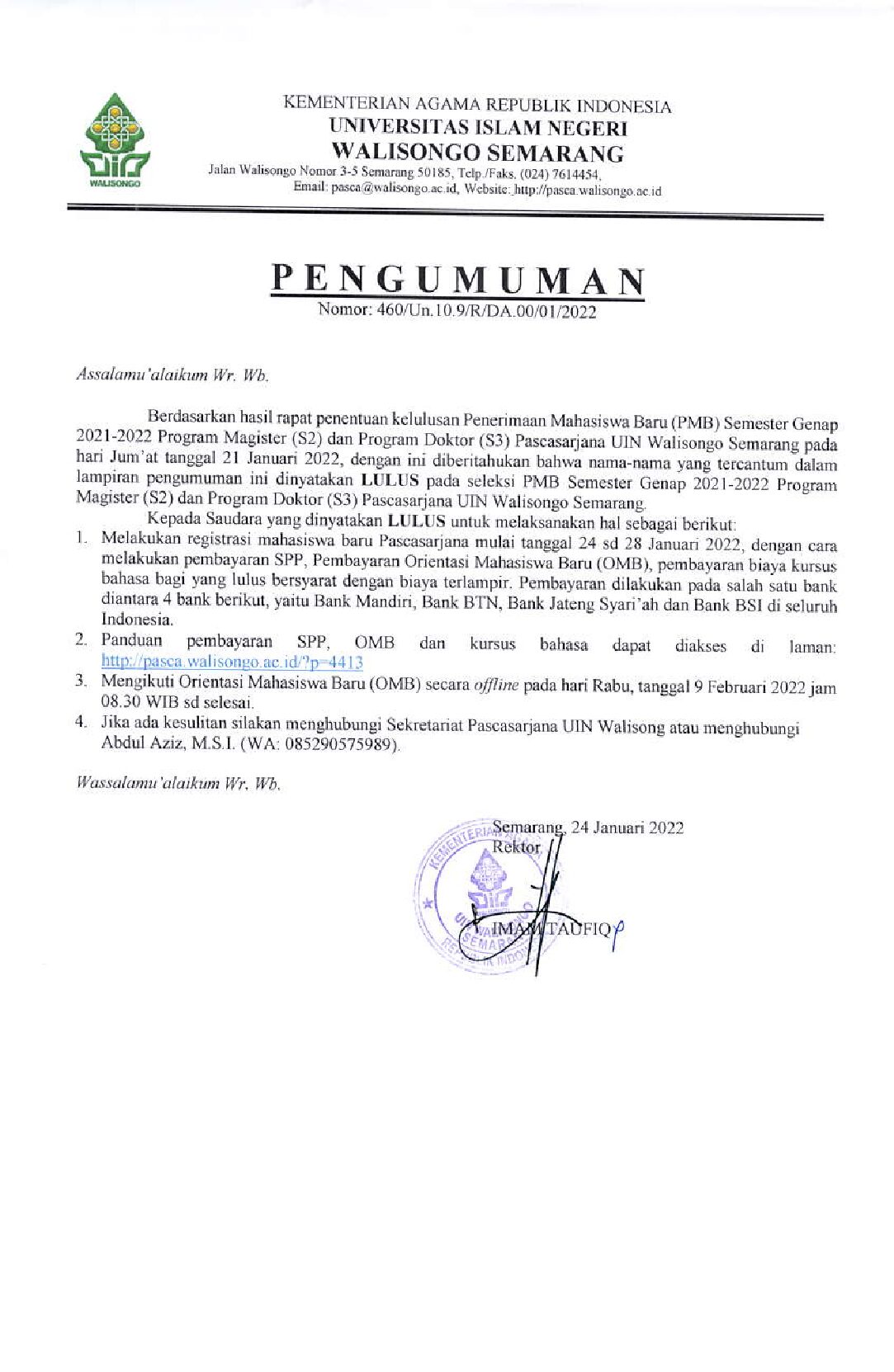 Pascasarjana UIN Walisongo Semarang