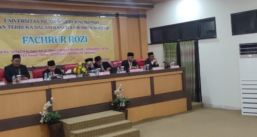 Sidang Ujian Terbuka Promosi Doktor Fachrur Rozi: Mengupas Strategi Deradikalisasi Mantan Narapidana Terorisme dari Perspektif Dakwah
